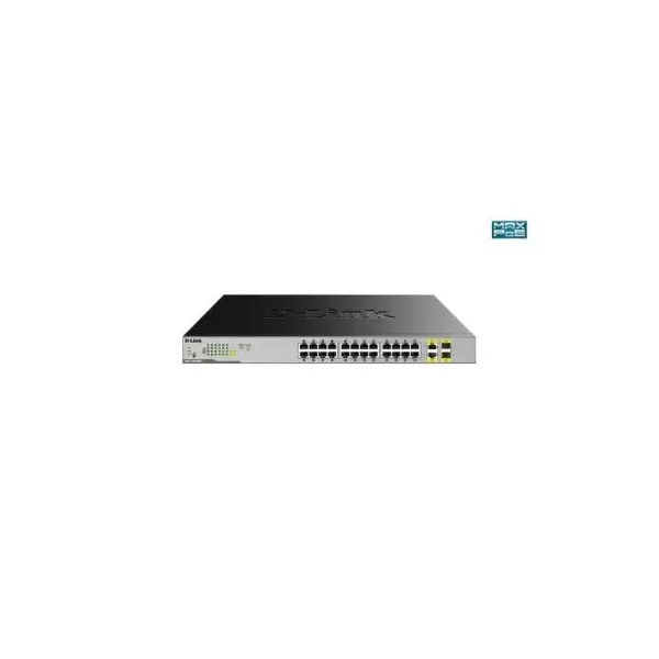 SWITCH NO GESTIONABLE D-Link DGS-1026MP 24P GIGA POE (370W) + 2P GIGA COMBO