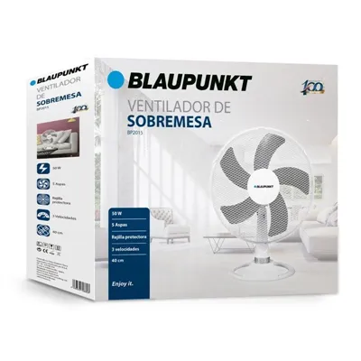 Ventilador de Sobremesa Blaupunkt BP2015/ 50W/ 5 Aspas 40cm/ 3