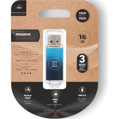 Pendrive 16GB Tech One Tech Be Deep USB 2.0/ Azul Degradado