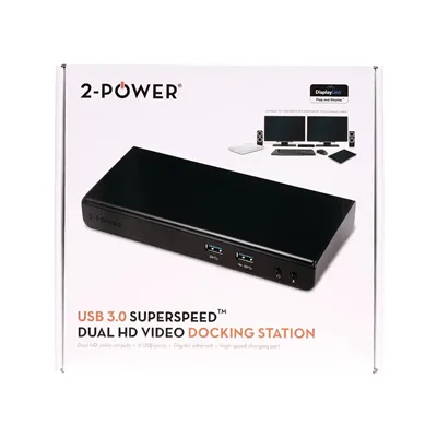 Docking USB 3.0 2-Power DOC0101A/ 1xHDMI/ / 1xDVI/ 6xUSB/