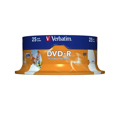 DVD-R Verbatim Imprimible 16X/ Tarrina-25uds