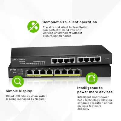 Zyxel GS1915-8 Gestionado L2 Gigabit Ethernet (10/100/1000)