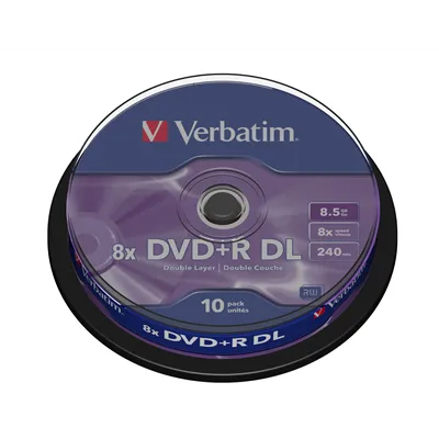 DVD+R Doble Capa Verbatim Advanced AZO 8X/ Tarrina-10uds