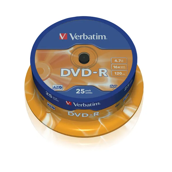 DVD-R Verbatim Advanced AZO 16X/ Tarrina-25uds