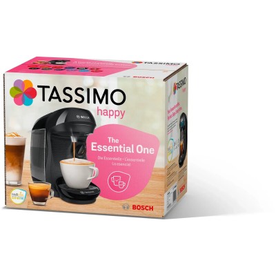 Cafetera de Cápsulas Bosch Tassimo Happy/ Negra/ Incluye