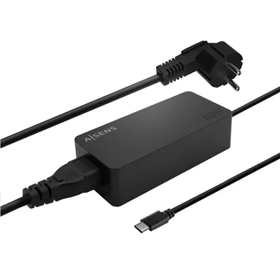 Cargador de Portátil Aisens ASCH-1PD65D-BK/ 1xUSB Tipo-C/ 65W