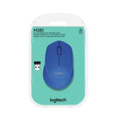 Mouse Logitech Wireless M280 Color Azul (duracion De Las Pilas