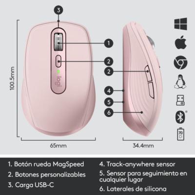 Mouse Logitech Wireless Y Bluetooth Anywhere 3 2.4ghz Unifying