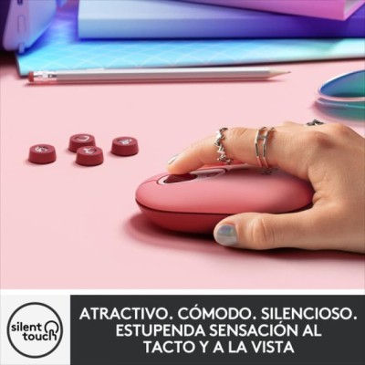 Mouse Logitech Pop Con Emoji Color Rosa Heartbreaker