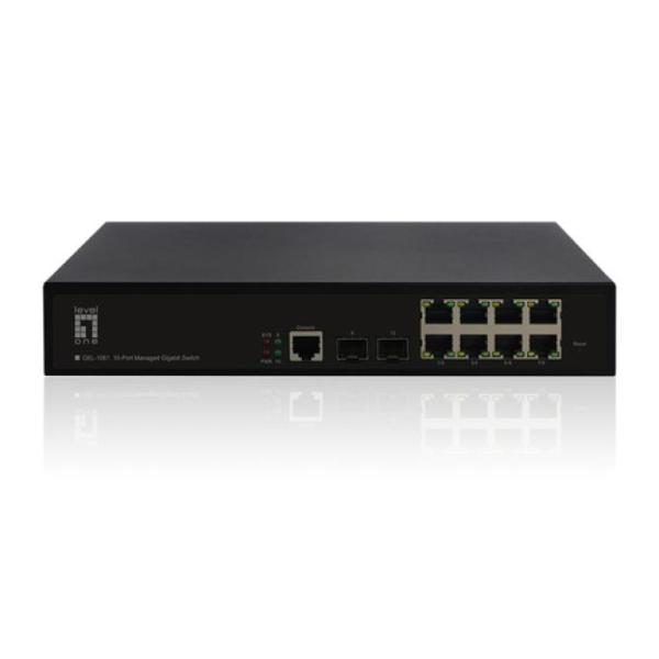 Switch Level One Gestionable L2 8p 10/100/1000 + 2p Gigabit Combo