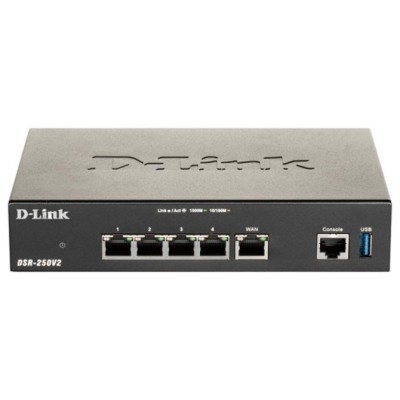 Router Vpn D-link Dsr-250nv2 1p Wan Giga 3p Lan Giga 1p Usb3.0