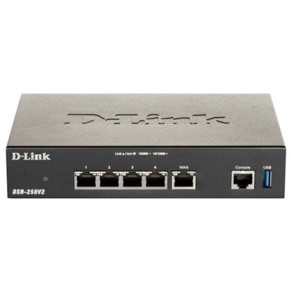 Router Vpn D-link Dsr-250nv2 1p Wan Giga 3p Lan Giga 1p Usb3.0