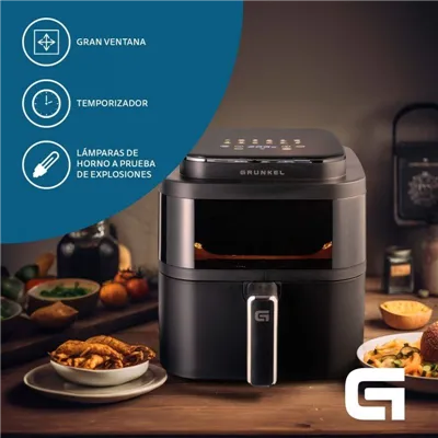 Freidora por Aire / Sin Aceite Grunkel Black Light Fryer/