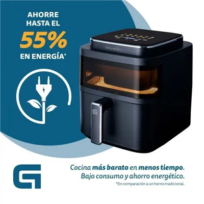 Freidora por Aire / Sin Aceite Grunkel Black Light Fryer/