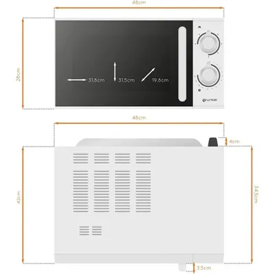 Microondas Grunkel MWG-25SG/ 900W/ Capacidad 25L/ Función