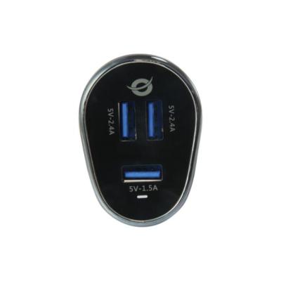 Cargador De Coche Conceptronic Carden06b 3 Puertos Usb A ( 2 P