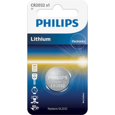 Pila de Botón Philips CR2032/ 3V