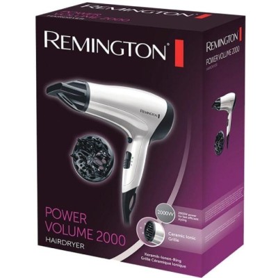 Secador Remington Power Volume 2000/ 2000W/ Iónico/ Blanco