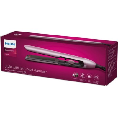 Plancha De Pelo Bhs530/00 Color Rosa Metalico Con Thermoshield