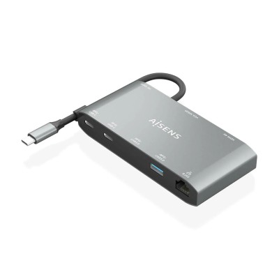 Docking USB Tipo-C Aisens ASUC-8P010-GR/ 1xHDMI/ 1xVGA/ 2xUSB/