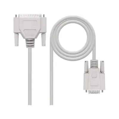 Cable Serie NULL Modem Nanocable 10.14.0802/ DB9 Hembra - DB25