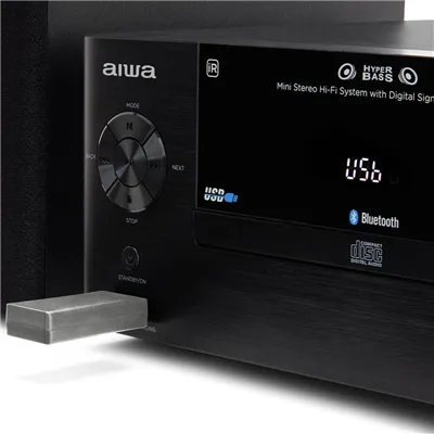 Aiwa MSBTU-500 Microcadena con bluetooth FM/USB/MP3/AUX 50W RMS