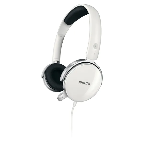 Headset Philips Shm7110u/00 Jack 3.5mm Drivers 40mm Micro Integrado Color Blanco