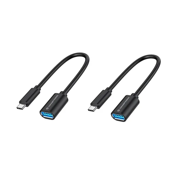 Adaptador Usb-c Macho A Usb-a Hembra Otg 0.2m Pack 2 Unidades