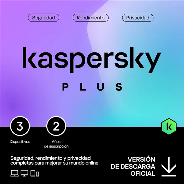 Kaspersky Plus Internet Security 2024 | 3 Dispositivos | 2 años | Descarga/email