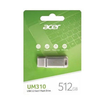 Acer UM310 Memoria USB 512GB 3.2, aluminio