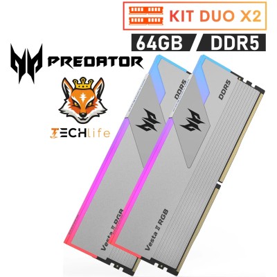 Acer Predator Vesta II RGB Silver KIT 64GB DDR5 6000MHz CL30