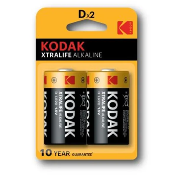 Pila Kodak Alcalina Xtralife D Lr20 Blister*2 (ecotasas Incluidas)