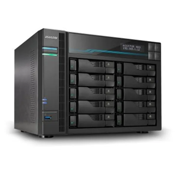 Servidor Nas Asustor Lockestor Pro As7110t 10 Bahias Intel 9th Xeon E-2224 Quad 3.4ghz 8gb 2x2.5gbe