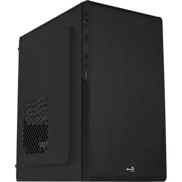 Caja Microatx Aerocool Cs-106 Frontal Con Diseño De Aluminio Pulido Sin Fuente De Alimentacion