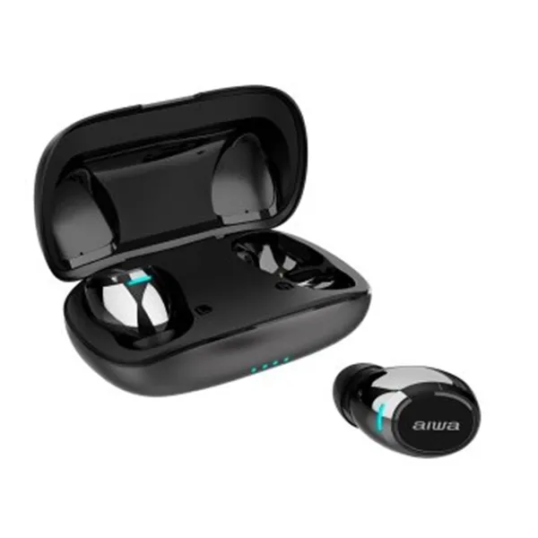 Auricular Bluetooth Intrauditivo Aiwa Ebtw-850 Black Gravity Bt 5.0 Tws Apt-x Driver 9mm Ipx5 Premiu