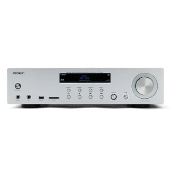 Amplificador Bluetooth Aiwa Amu-120bt Silver Estereo De 120w Rms 7 Entradas Analogicas Phono Y Bt 5.0 Usb/sd