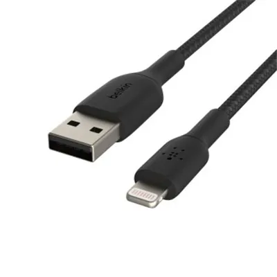 Cable Belkin Caa002bt1mbk Lightning Usb-a Trenzado Boost Charge