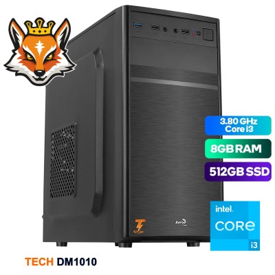 Equipo Tech DM1010 Intel Core i3-10100 8GB 500GB SSD F.550W 80+