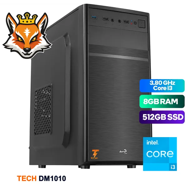 Equipo Tech DM1010 Intel Core i3-10100 8GB 500GB SSD F.550W 80+ FreeDOS