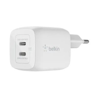 Cargador De Pared Belkin Wch011vfwh Doble Usb-c Gan Boost