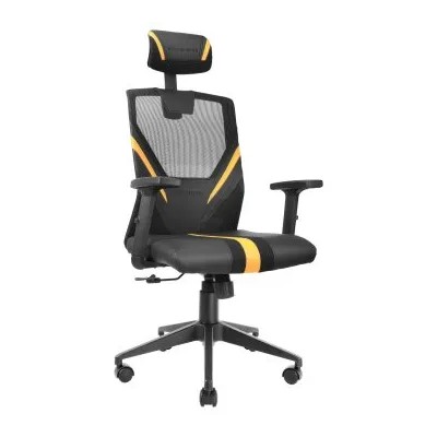 Silla Ergonomica Mars Gaming Mgc-ergo Negra Con Detalles En