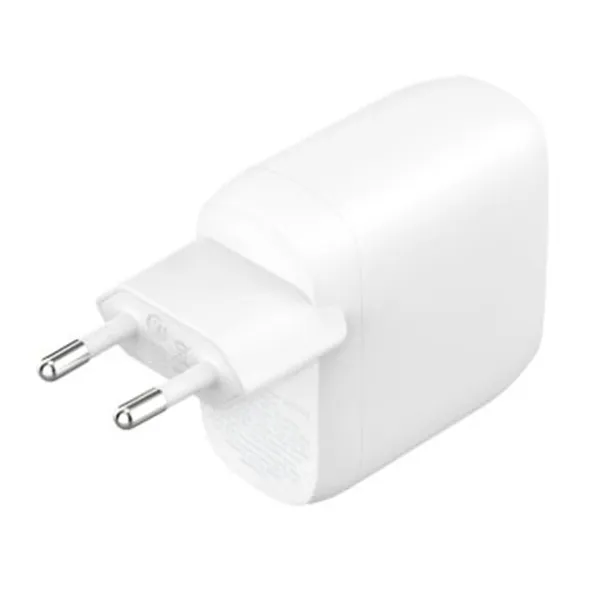 Cargador De Pared Belkin Wcb010vfwh Boost Charge Doble Usb-c 30w+30w Blanco