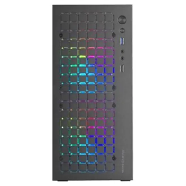 Caja Microatx Gaming Mars Gaming Mc-core Black Frontal Metal-mesh Con 2 Ventiladores Frgb 120mm Vent