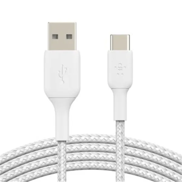 Cable Belkin Cab002bt2mwh Usb-c A Usb-a Boost Charge 2m Blanco Trenzado