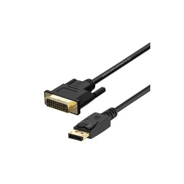 Cable Conversor Aisens A125-0366/ DisplayPort Macho - DVI Macho/ 2m/ Negro