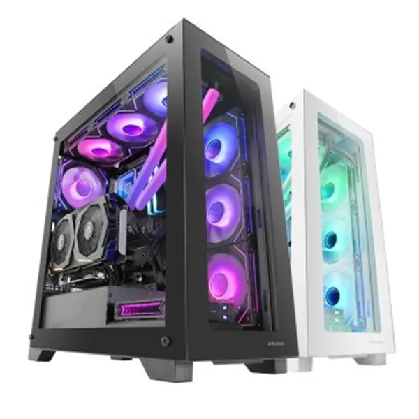 Caja E-atx Torre Gaming Mars Gaming Mcxp Negra Doble Cristal Templado Pci Verticales Capacidad Xxl