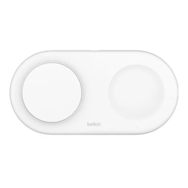 Base De Carga Inalambrica Doble Belkin Wiz021vfwh 15w Qi2 Boost Charge Color Blanco