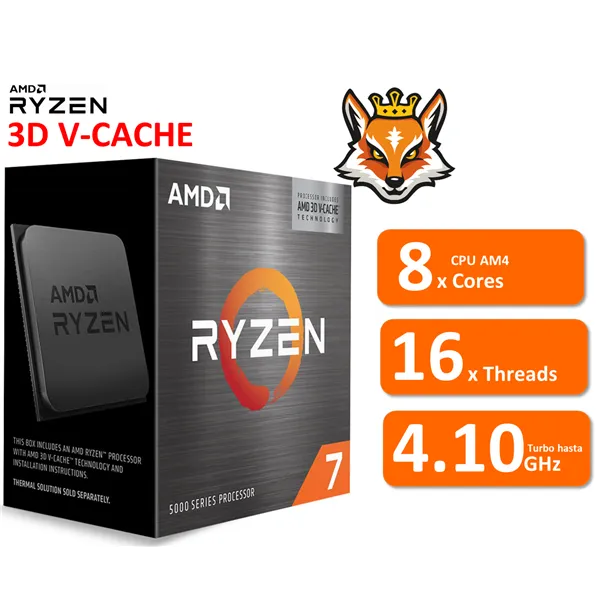 AMD Ryzen 7 5700X3D a 3.0/4.1GHz AM4 8x Core