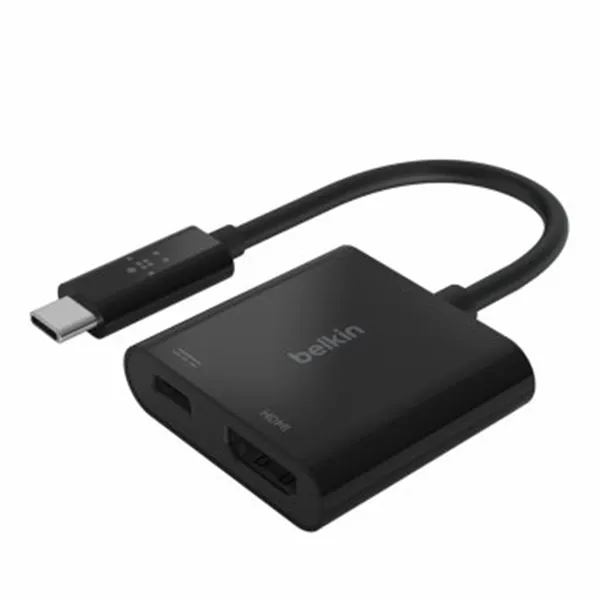 Adaptador Belkin Avc002btbk Usb-c A Hdmi + Carga 60w Color Negro