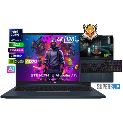 MSI Stealth 16 AI Studio A1VGG-047ES Intel Core Ultra 9-185H